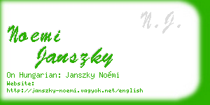 noemi janszky business card